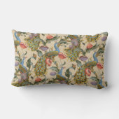 ピーコックアールヌーボーフローラルパターン ランバークッション (裏面)