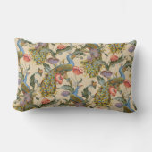 ピーコックアールヌーボーフローラルパターン ランバークッション (正面)
