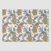 ピーコックアールヌーボーフローラルパターン 薄葉紙 (正面)