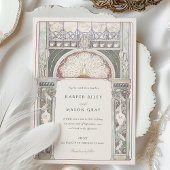 ピーコックアールヌーボー結婚ズ 招待状