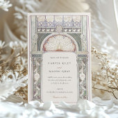 ピーコックアールヌーボー結婚ズ 招待状