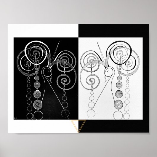 ピーコックインとヤンデュエットイラストレーション ポスター (正面)