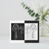 ピーコックインとヤンデュエットイラストレーション ポストカード (スタンド正面)