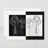 ピーコックインとヤンデュエットイラストレーション ポストカード (正面/裏面)