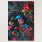 ピーコックインアカラフルバラガーデン ジグソーパズル (縦)