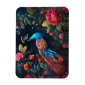 ピーコックインアカラフルバラガーデン マグネット (縦)