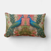ピーコックインアプリコットバラガーデン ランバークッション (正面)