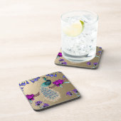 ピーコックイン金ゴールド コースター (右側)