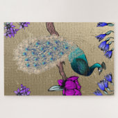 ピーコックイン金ゴールド ジグソーパズル (横)