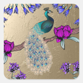 ピーコックイン金ゴールド スクエアシール