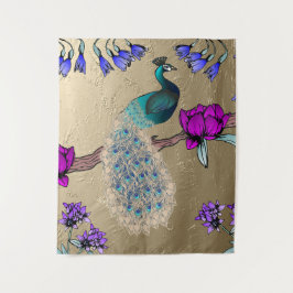 ピーコックイン金ゴールド タペストリー