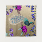 ピーコックイン金ゴールド タペストリー (正面(横))