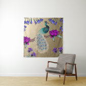 ピーコックイン金ゴールド タペストリー (インサイチュ)