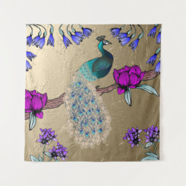 ピーコックイン金ゴールド タペストリー