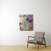 ピーコックイン金ゴールド タペストリー (インサイチュ)