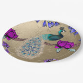 ピーコックイン金ゴールド ペーパープレート (アングル)