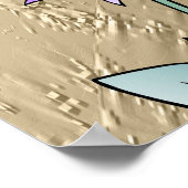 ピーコックイン金ゴールド ポスター (角)