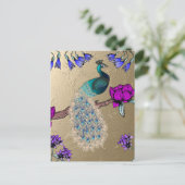 ピーコックイン金ゴールド ポストカード (スタンド正面)