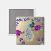 ピーコックイン金ゴールド マグネット (正面/裏面)