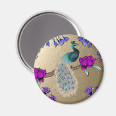 ピーコックイン金ゴールド マグネット (正面/裏面)