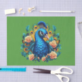 ピーコックウィズピーチバラ 薄葉紙 (クラフト)