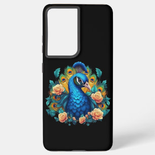 ピーコックウィズピーチバラ SAMSUNG GALAXY S21+ケース