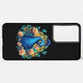 ピーコックウィズピーチバラ SAMSUNG GALAXYケース (裏面横)