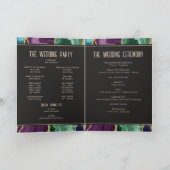 ピーコックウォーターカラーアゲートウェディング プログラム (内部)