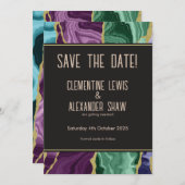 ピーコックウォーターカラーアゲート(v1) セーブザデート (正面/裏面)