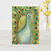 ピーコックウォーター空白のカ王室のード カード (黄色い花)