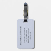 ピーコックエフェラロマンティックブルーヴィンテージ植物学 ラゲッジタグ (裏面縦)