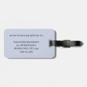 ピーコックエフェラロマンティックブルーヴィンテージ植物学 ラゲッジタグ (裏面横)