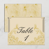 ピーコックエレガンスしゃれているアールデコテーブル番号 ポストカード (正面/裏面)