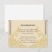 ピーコックエレガンスとアールデコしゃれている結婚の エンクロージャーカード (正面/裏面)