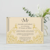 ピーコックエレガンス結婚アールデコ記念日 招待状 (スタンド正面)