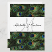 ピーコックエレガントウェディング招待状 招待状 (正面/裏面)