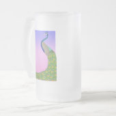 ピーコックエレガントテーマブライダルシャワー フロストグラスビールジョッキ (正面左)