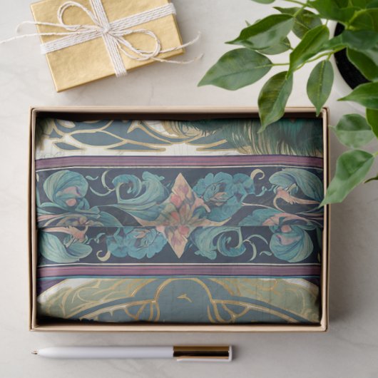 ピーコックエレガントフローラエフェメラパープルデクページ 薄葉紙 (ギフト)