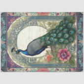 ピーコックエレガントフローラエフェメラパープルデクページ 薄葉紙 (正面)