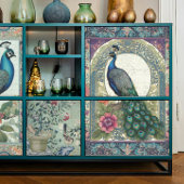 ピーコックエレガントフローラエフェメラパープルデクページ 薄葉紙