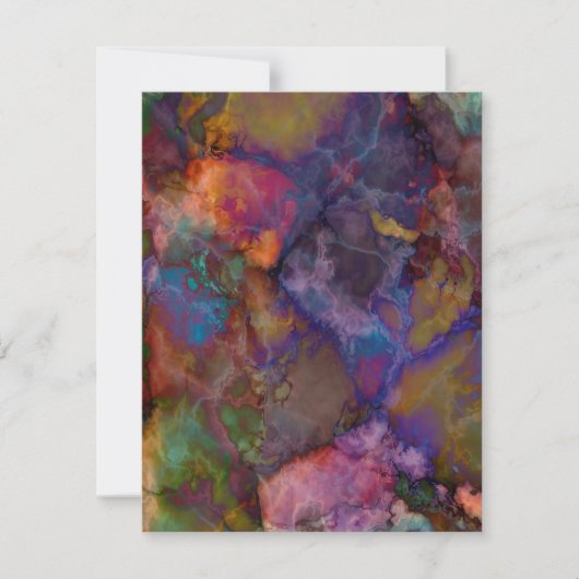 ピーコックオアカルコパイライト大理石 招待状 (正面)