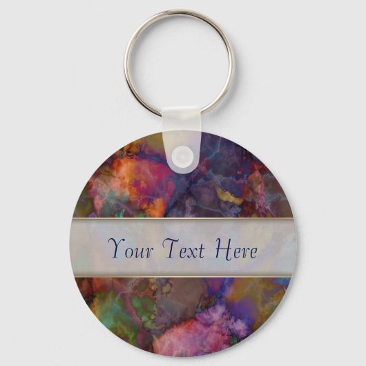 ピーコックオレカルコパイライトマーブル キーホルダー (正面)