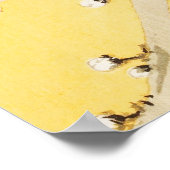 ピーコックオンさくらんぼブロッサムツリー ポスター (角)