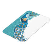 ピーコックオンティール(緑がかった色)イラストレーション マグネット (左側)