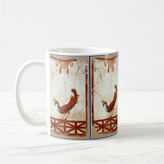 ピーコックオンフレスコ古代ローマアンティーク絵画ズ コーヒーマグカップ (左)