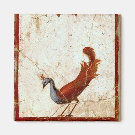 ピーコックオンフレスコ古代ローマアンティーク絵画ズ マグネット (正面)