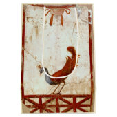 ピーコックオンフレスコ古代ローマアンティーク絵画ズ ミディアムペーパーバッグ (裏面)