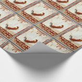 ピーコックオンフレスコ古代ローマアンティーク絵画ズ ラッピングペーパー (角)