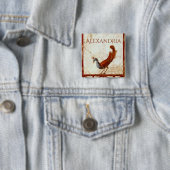 ピーコックオンフレスコ古代ローマアンティーク絵画ズ 缶バッジ (インサイチュ)