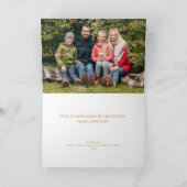 ピーコックオーナメントフォトクリスマス シーズンカード (内部)